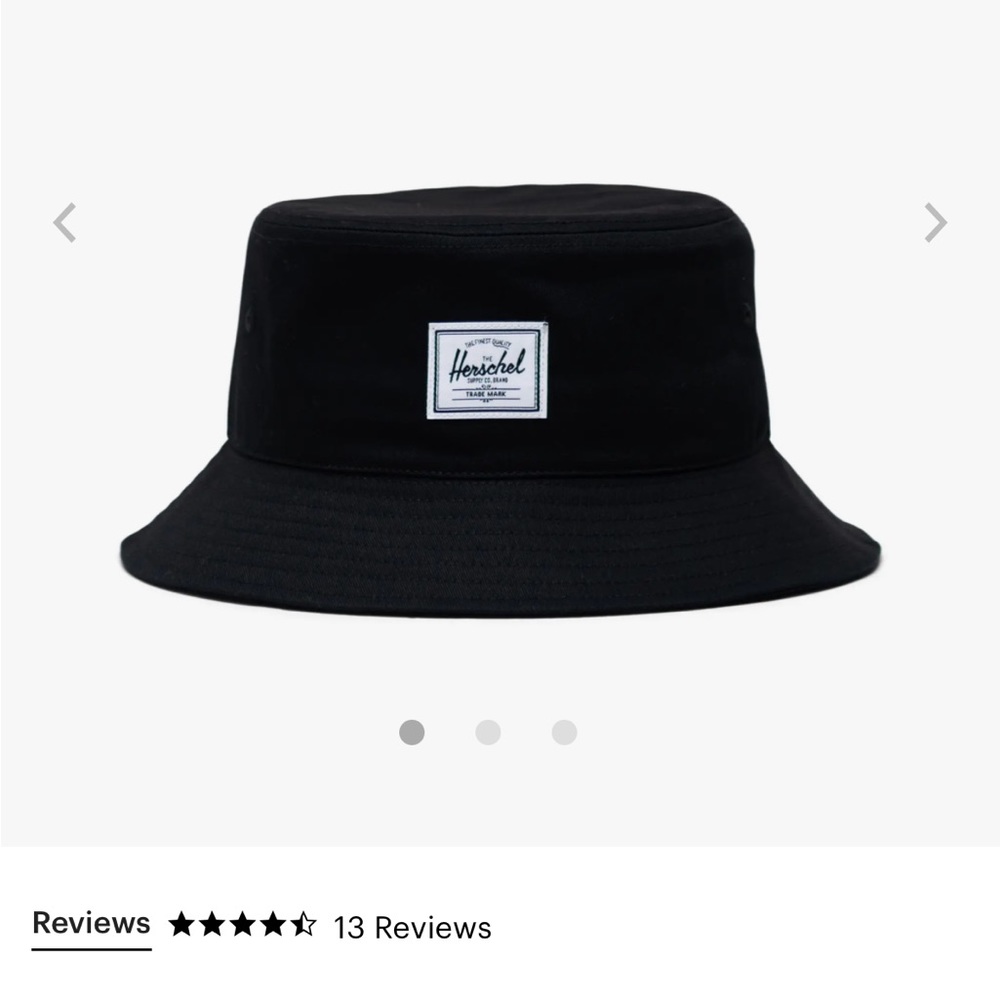 Herschel black bucket hat